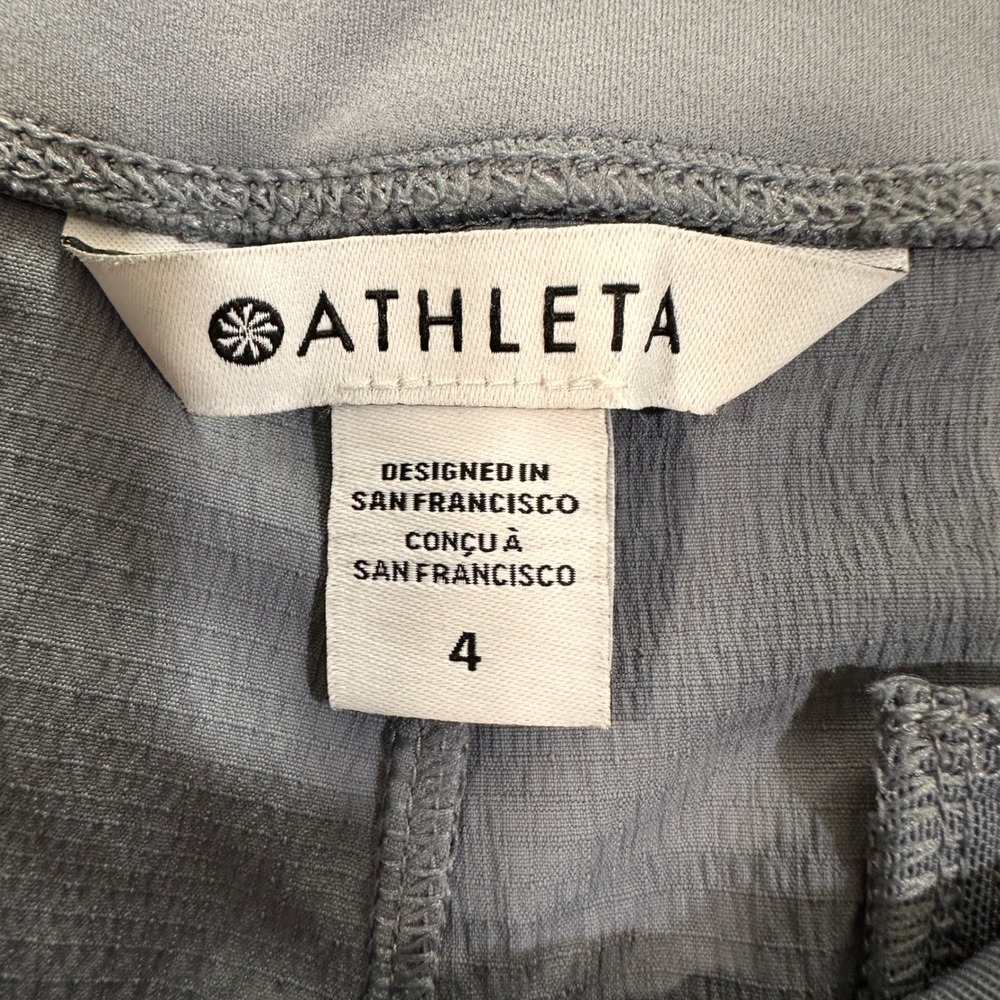 Athleta Brooklyn Ankle Pant Women 4 Blue Grey Zip Pockets | Gorpcore Athleisure - Picture 3 of 7